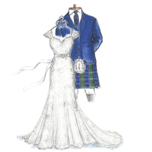 Sketch of the gown and kilt 2