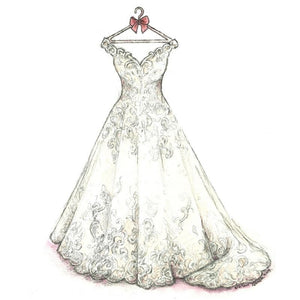 Happy Husband: The... - Dreamlines Wedding Dress Sketch | Facebook