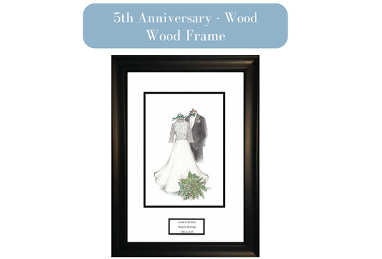 5th anniversary gift of a wooden frame